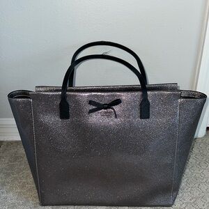 Gently used gray Kate Spade Mavis Street Taden glitter tote!